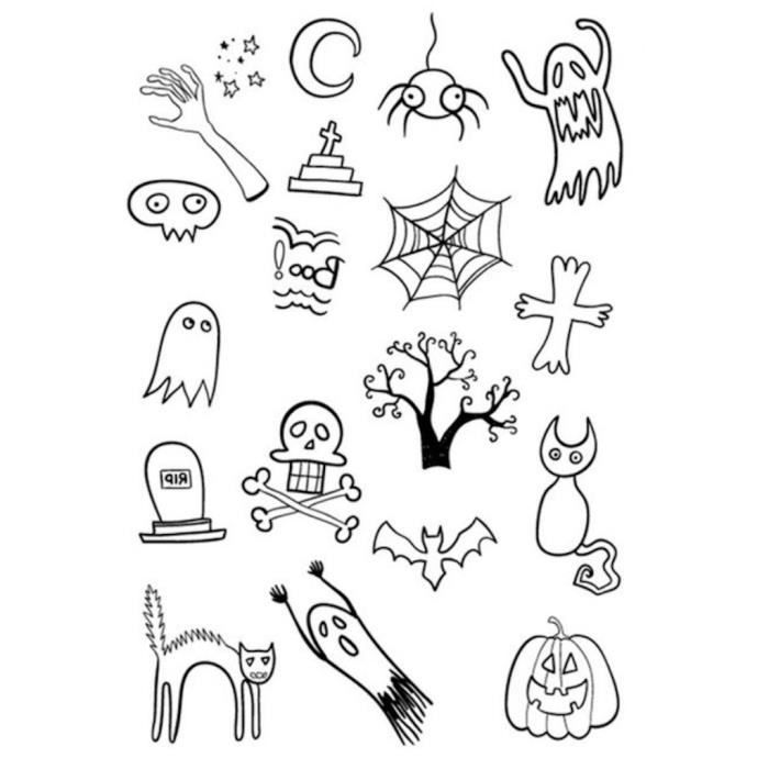 Tatouages Temporaires Fluorescents Motifs Halloween Chats Fantomes Lunes Boo Cdiscount Au Quotidien