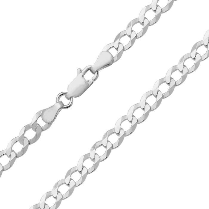 Chaîne Courbe Homme En Argent Fin 8 Mm - Plusieurs Longueurs De 50.8 à 76.2 Cm