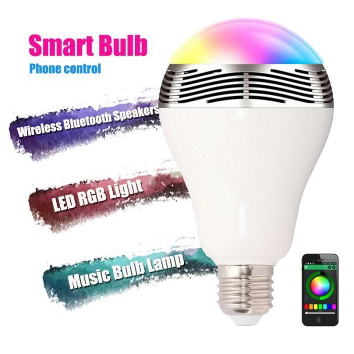 WiFi Bluetooth 4.0 Président LED RGB Audio E27 Ampoule intelligente Lamp For Home Hôtel