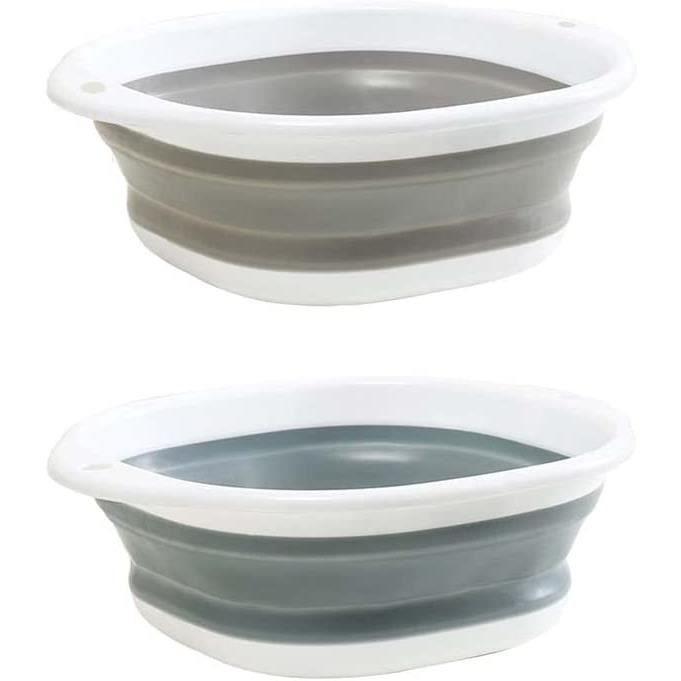 Febortiey Baignoire pliable de 9 l - Seau portable - Évier pliable d