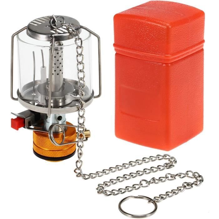 Lanterne à Gaz Compacte Pour Camping – Luminosité Réglable, Réservoir Vide Inclus (remplissage Isobutane Type Lindal EN417) – Légère En Alliage Aluminium