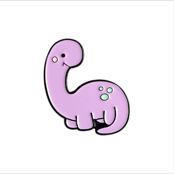 Broche En Émail Dinosaure Mignon - Épingle Dessin Animé Animal Pour Veste, Sac, Chapeau - Accessoire Déco Coloré - 7