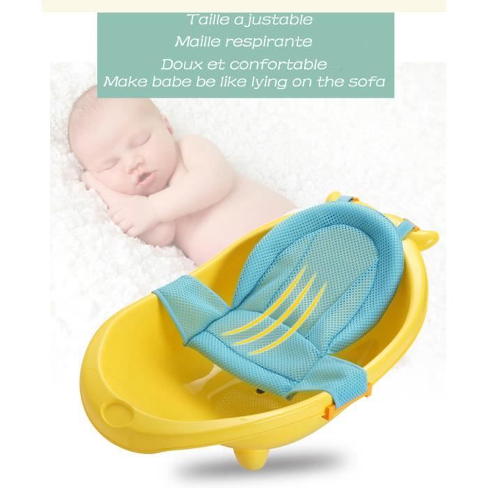 Siege De Bain Bebe Tapis De Bain La Baignoire Antiderapante Reglable De Douche De Bebe S Assoient La Maille Pour Le Nouveau Ne Bleu Cdiscount Puericulture Eveil Bebe