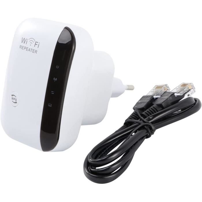 Amplificateur Wi-Fi 2025 - Répéteur/Point D'Accès 300 Mbps, Portée 4000 Pi², 50+ Appareils, Port Ethernet, Configuration 1 Touche, Compatible Alexa, Prise EU