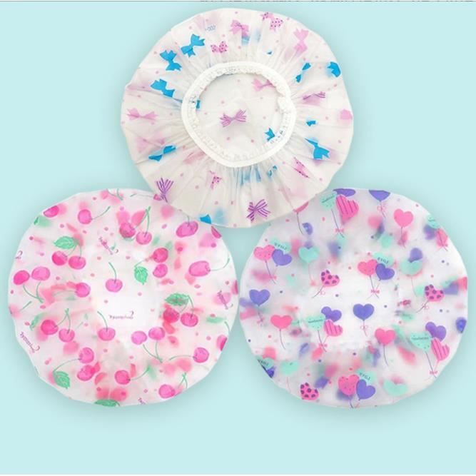 3 Pieces Bonnet de Douche Chapeau de Douche Réutilisables Charlotte