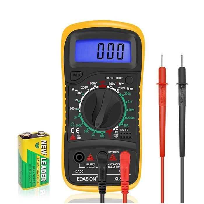 multimètre numérique multimètre de poche automatique testeur electrique professionnel voltmètre ampèremètre ohmmètre testeur de te