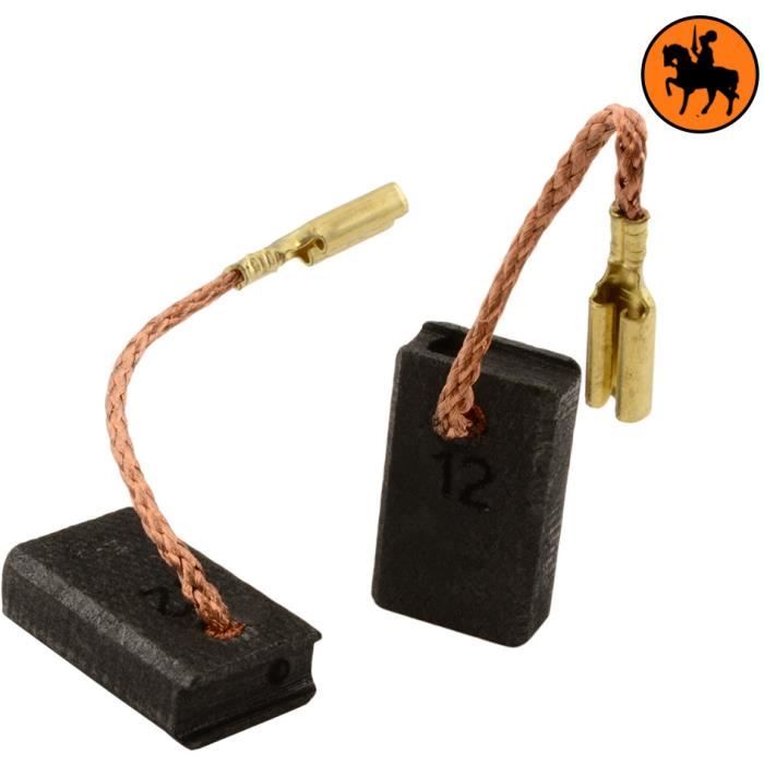 Balais Charbon Bosch PWS 13-125 CE - 5x10x16mm, Avec Arrêt Automatique, Lot De 2