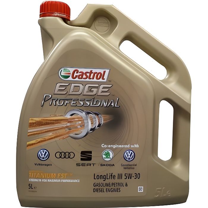 Huile moteur Castrol Edge Professional Long Life III 5W-30, 5 litres -  Cdiscount Auto