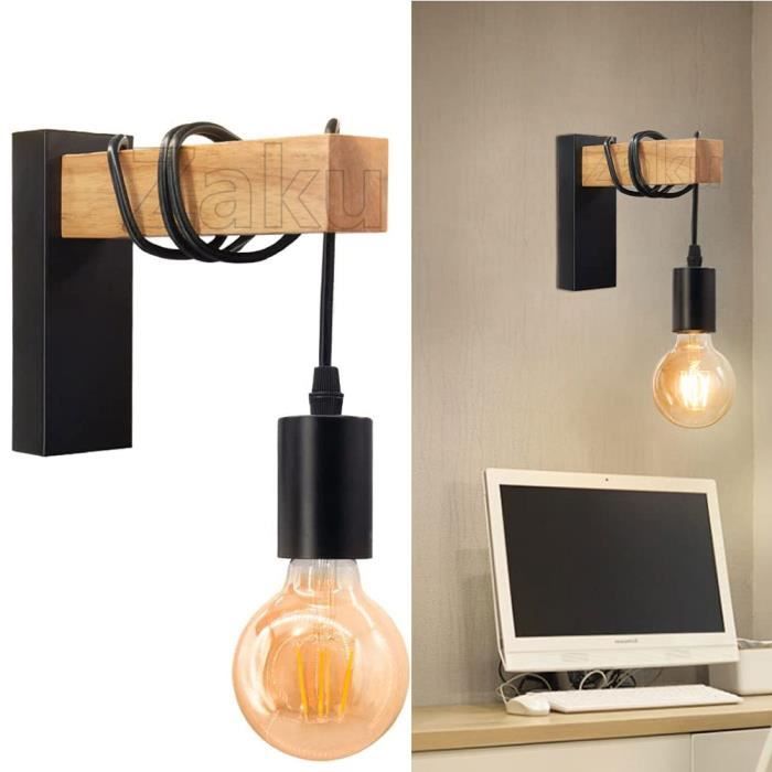 2 Packs Appliques Murales Vintages Industrielles Plafonniers Luminaires E27 En Metal Reglable Lampe Murale Interieur Retro Pour Chambre Cuisine Resta 92037774