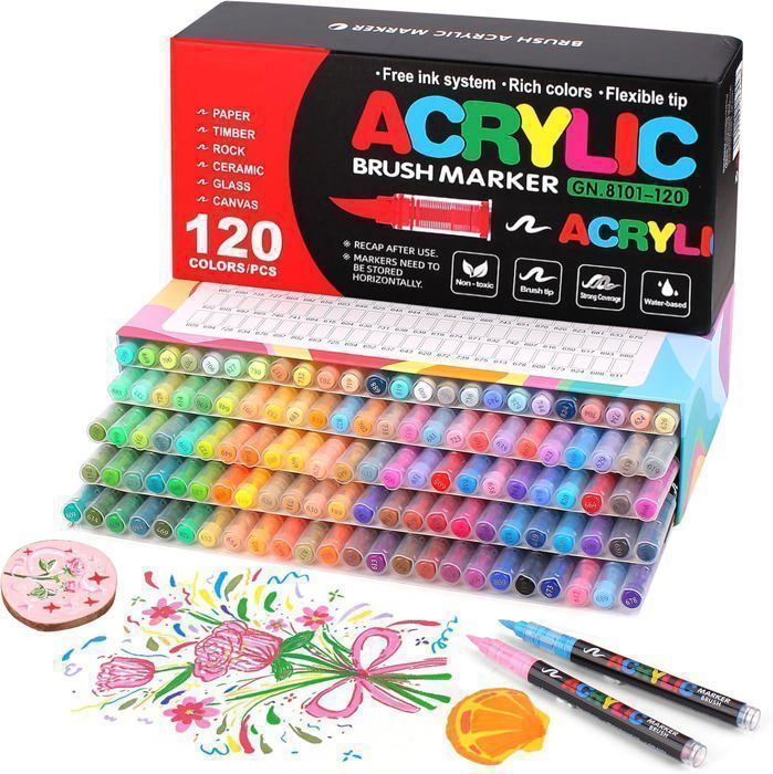 Patamiyar Feutre Acrylique 72 Couleurs 36 Pièces Marqueurs Peinture Acrylique pour Roche, Marqueur Peinture Acrylique Permanent Peintures Acryliques pour Pierres Bois Verre Toile Papier Céramique DIY Patamiyar Feutre Acrylique 72 Couleurs 36 Pièces Marqueurs Peinture Acrylique pour Roche, Marqueur Peinture Acrylique Permanent Peintures Acryliques pour Pierres Bois Verre Toile Papier Céramique DIY