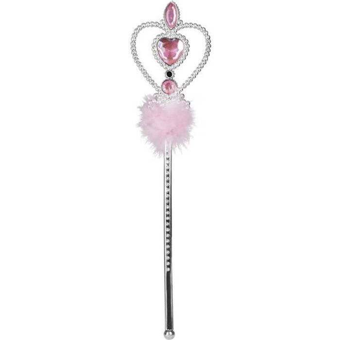 Baguette magique - BOLAND - Rose et argent - Pour enfant - 32 cm