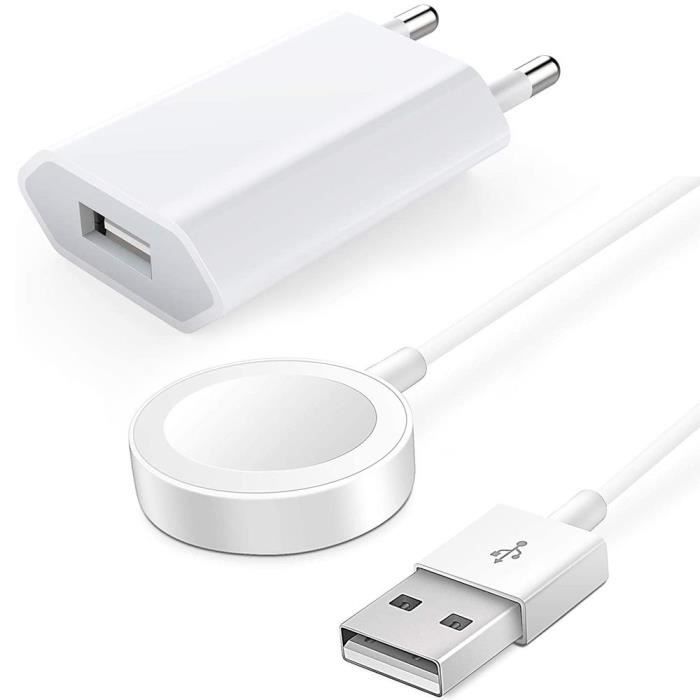 Chargeur Secteur + Câble de Charge USB pour Apple Watch - BOOLING - Blanc -  Compatible avec tous les modèles - Cdiscount Téléphonie