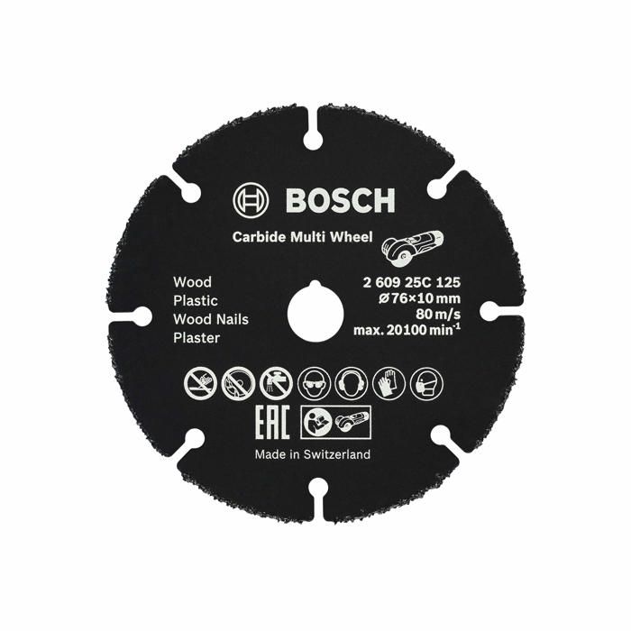 Disque à tronçonner bois/plastique 230 mm. Tranchant en carbure de tungstène