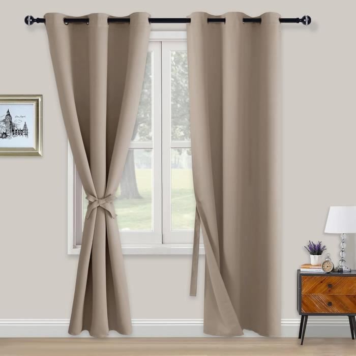 YUANZU Lot De 2 Rideaux Opaques à Oeillets Arc-en-Ciel - 160x106 Cm Chambre Enfant