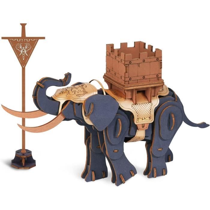 Puzzle En Bois 1500 Pièces – Tableau éléphant, Décoration Murale, Jeu éducatif Familial – Finition 87x57 Cm, Lettres Au Dos Pour Aider
