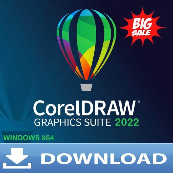 CorelDRAW Graphics Suite 2022-Licence perpétuelle - windows- A télécharger