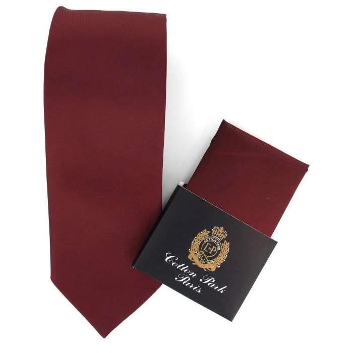 Set Cravate & Accessoires Homme Rouge - Cravate, Pochette, Boutons De Manchettes - NEUF