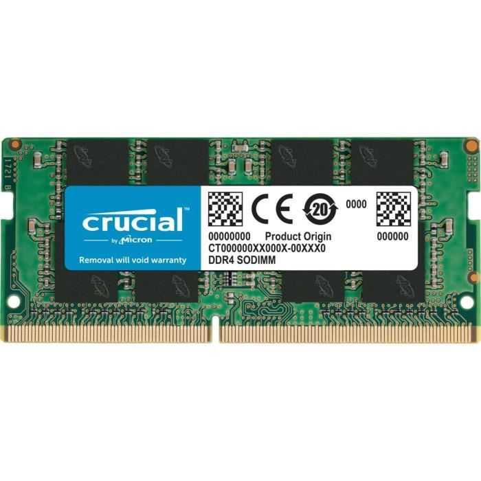Crucial RAM CT8G4SFS824A 8Go DDR4 2400MHz CL17 Memoire dordinateur Portable