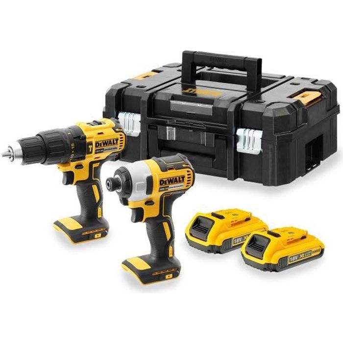 DeWalt DCK2060D2T Perceuse visseuse à percussion DDF778 & Visseuse à chocs DCF787 à batteries 18V Li Ion 2x batterie 2.0Ah dans TSTAK - vue 2