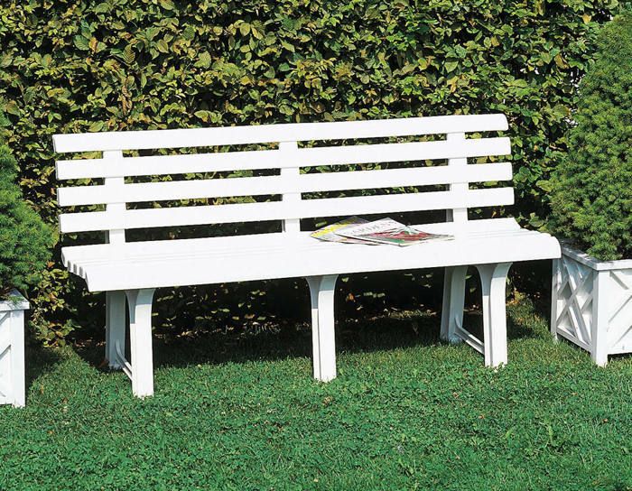 Banc dextérieur Pomezia 49x145h74 cm Blanc