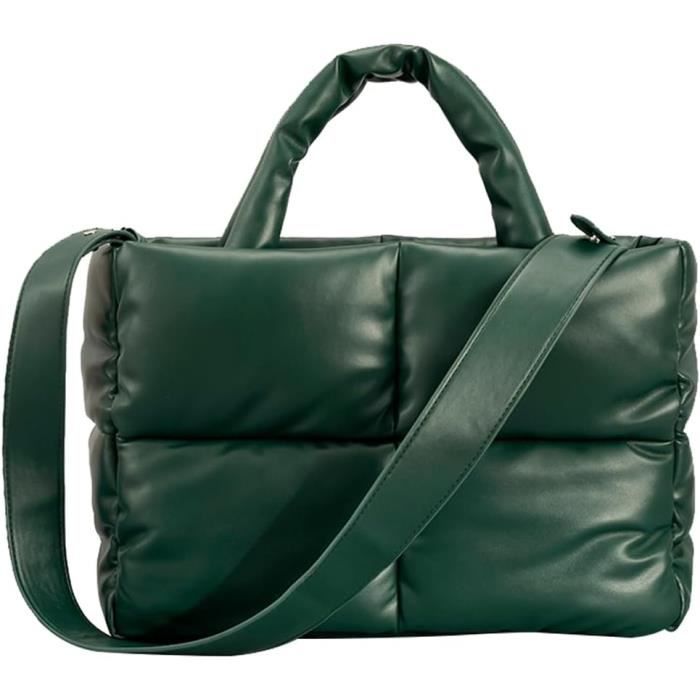 Grand Sac Fourre-tout Pour Femme En Simili Cuir PU - Marron, Bandoulière