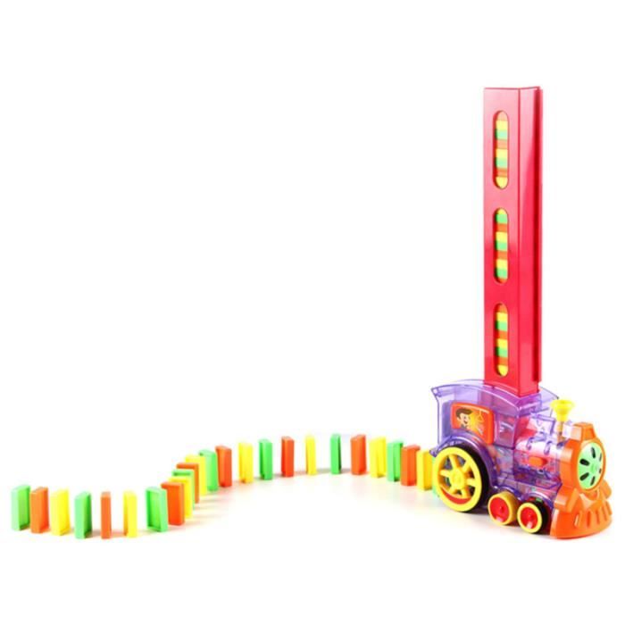 Jouet De Train Domino électrique 180 Pièces - Avec Effets Sonores Et Lumineux - Train Qui Place Automatiquement Les Dominos - Pour Enfants Filles Et Garçons - 5