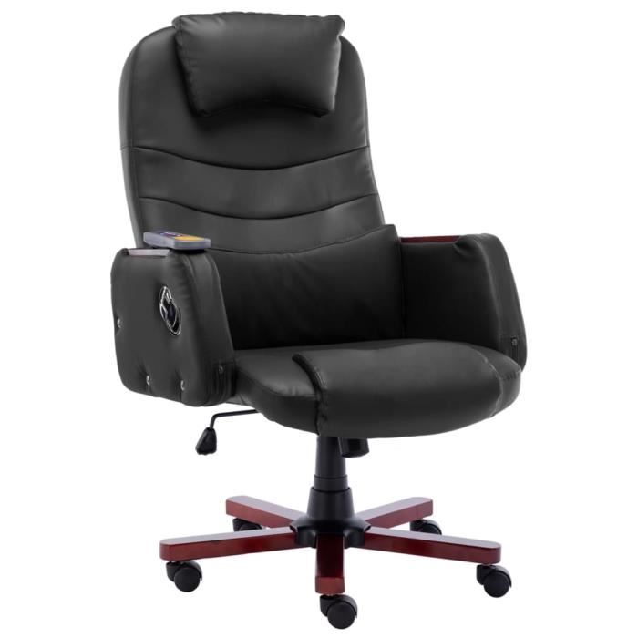 famirosa chaise de bureau de massage noir similicuir-379