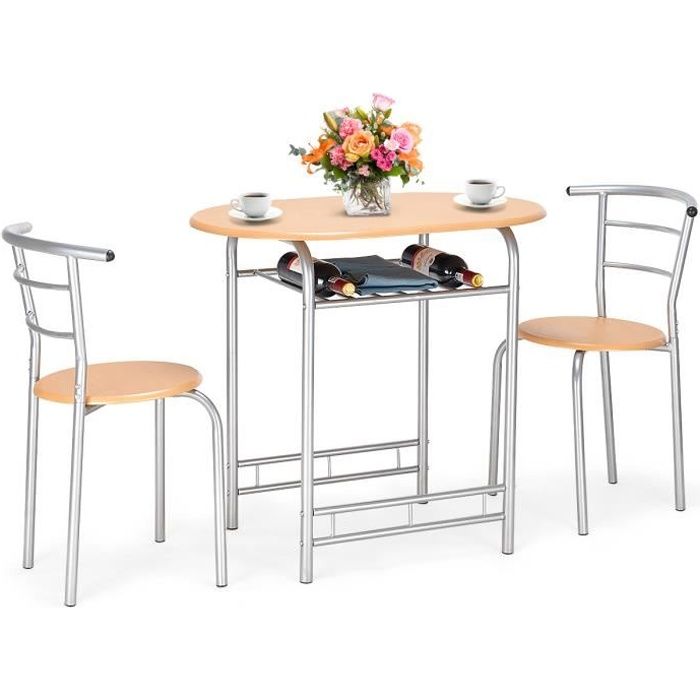 Table Haute Cuisine Avec Tabouret Table Bar Industrielle Pliable Mange Debout 2 Personnes Compact Pour Cuisine Salle à Manger Salon Bistro Gris
