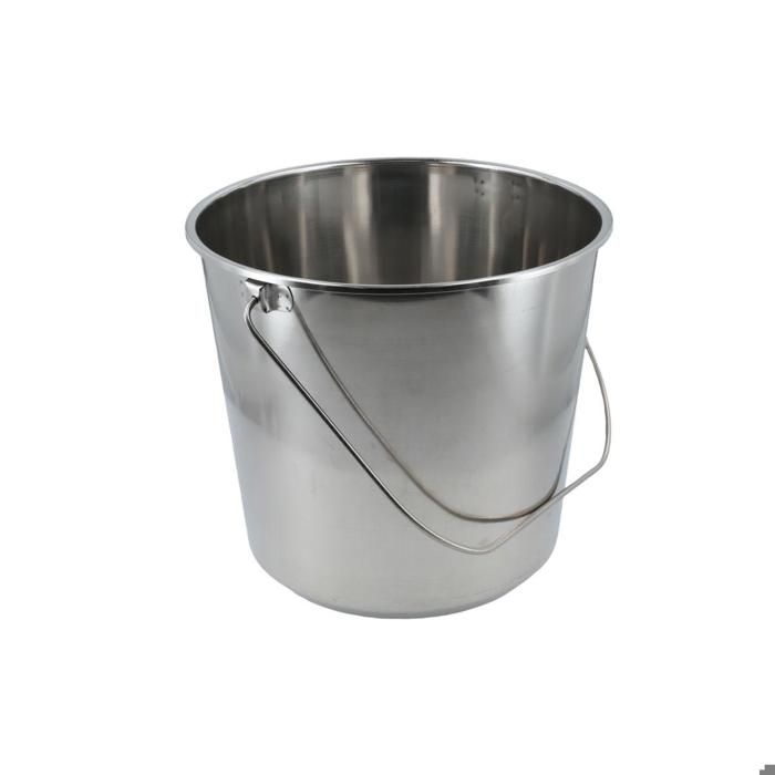 Seau à Franges Acier Galvanisé 13 Litres - Robuste, Avec Presse-serpillère, Pour Nettoyage Maison Et Bureau