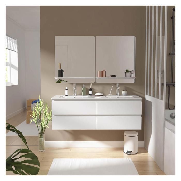 Meuble sous vasque suspendu SORRENTO 4 tiroirs 120cm