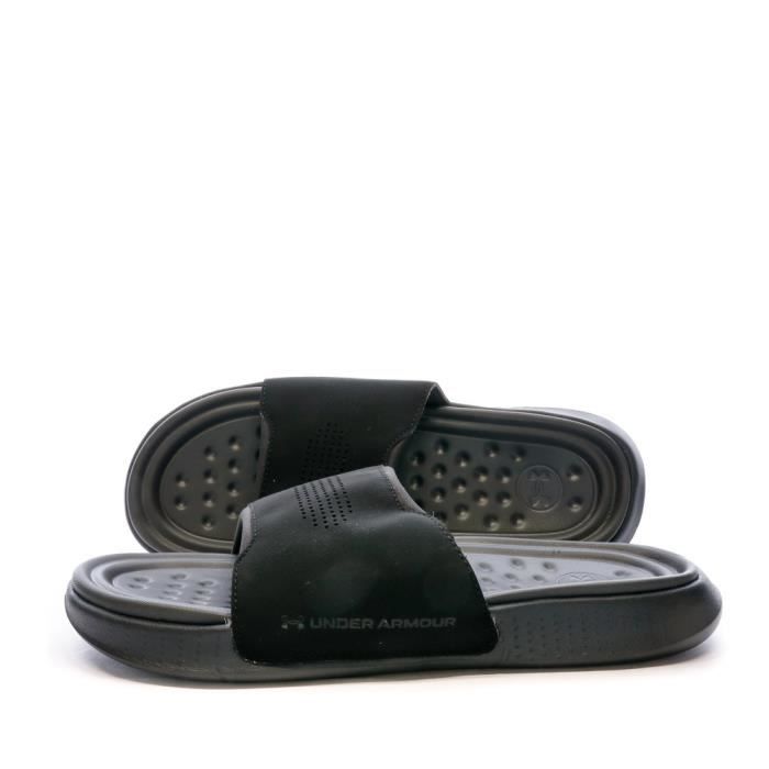 Claquettes Homme Noires Under Armour Ansa Elevate Tige Simili