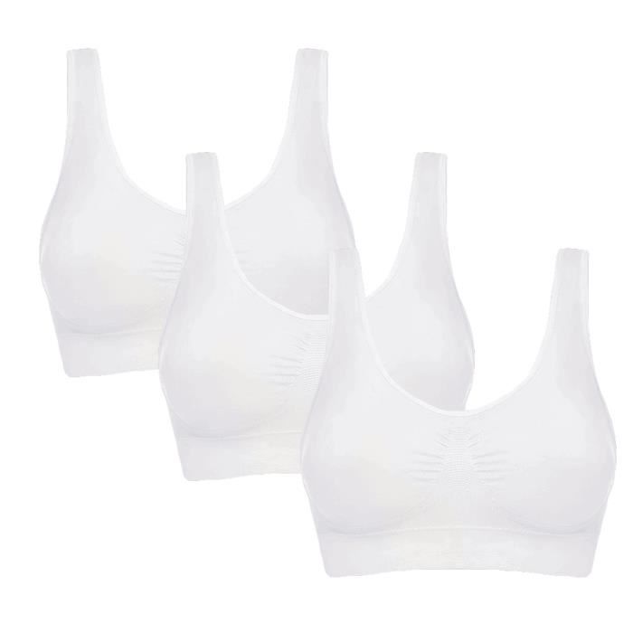 Lot de 3 Brassi&egrave;re de sport femme yoga brassi&egrave;res de