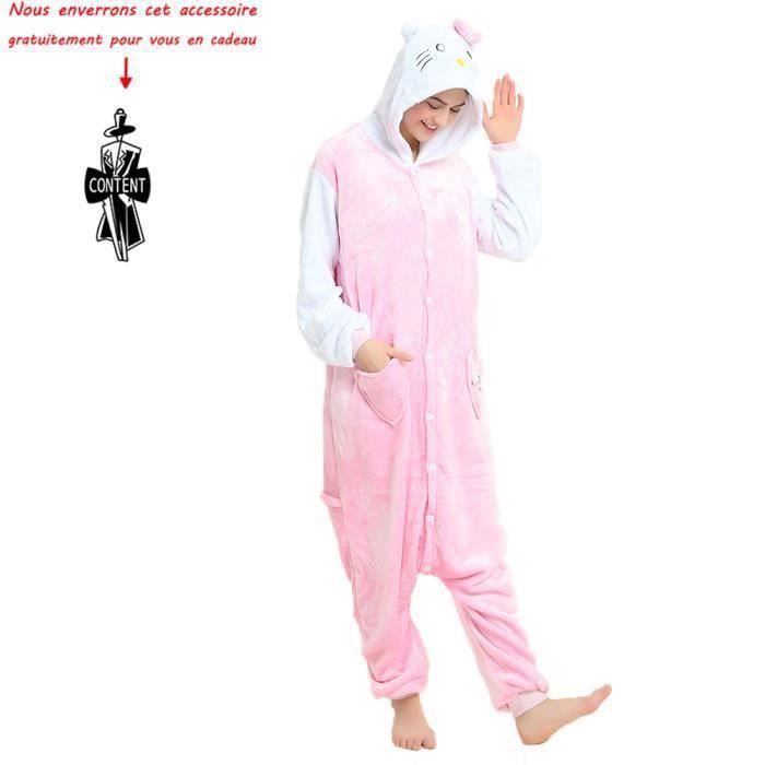 Funmoon MOBIGARLAN Combinaison animaux pyjama Fille et Garçon grenouillère  Enfant ado cartoon chemise de nuit Vêtement - Rose 