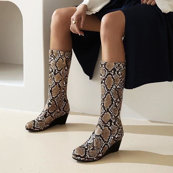 Bottines Casual Synthétique Beige, Talons Compensés >7cm, Taille EUR 40, Femme