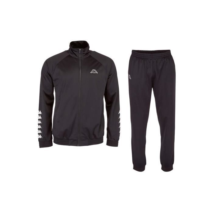 Ensemble de survêtement de football Kappa Till pour homme - Noir - Manches longues - Respirant