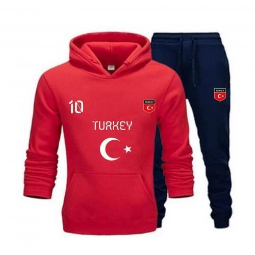 Jogging surv tement enfant rouge Turquie Football Manches