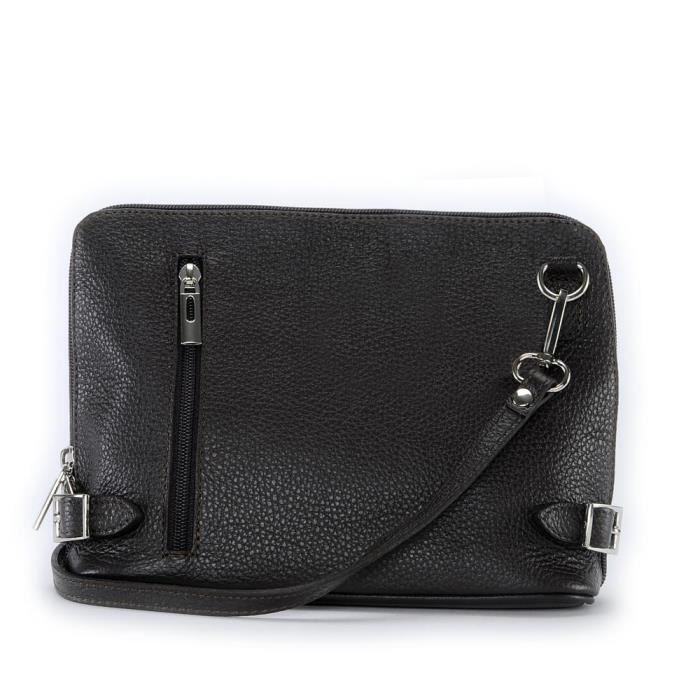 Sac à main Myra Bag en tissu et cuir avec fermeture éclair