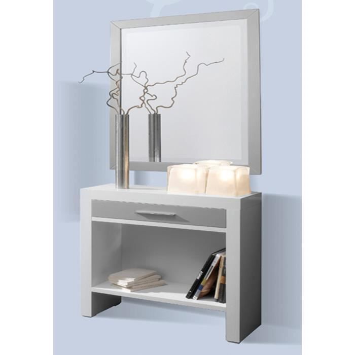 Console D Entree Avec 1 Tiroir Et 1 Etagere En Mdf 79 X 80 X 27 Cm Achat Vente Console Console D Entree 1 Tiroir E Cdiscount