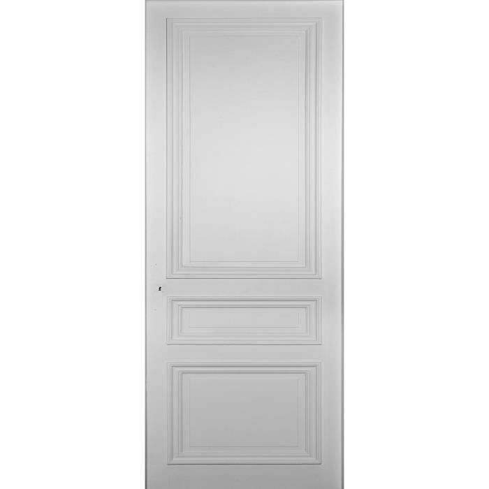 Sticker porte, trompe l'oeil d'une porte en bois blanche, 240 cm X 83 cm