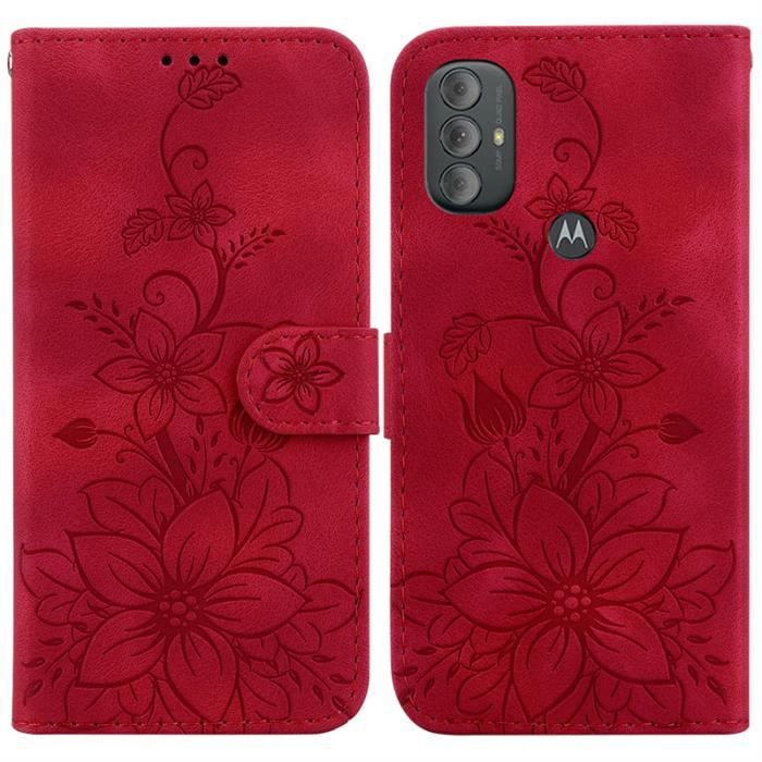 Housse Portefeuille Cuir Synthétique Vert Pour Motorola G8 Power - Neuf