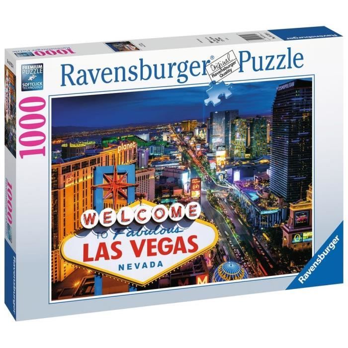 Puzzle 1000 pièces - Las Vegas - Ravensburger - Paysage et nature - Mixte - A partir de 14 ans
