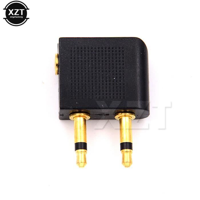Adaptateur Audio Avion Pour Casques Bose - Double Prise 3,5 Mm, Plaqué Or, Compatible QC35, QC25, QC15, QC3