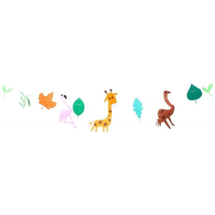 M5407 Animal Theme Fete Banniere Bande Dessinee Bunting Pull Drapeau Joyeux Anniversaire Fete Decoration Pour Enfants Girafe Achat Vente Banderole Banniere Cdiscount