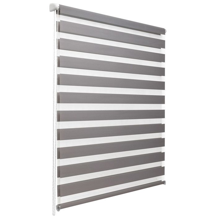 Store double SolDecor DL2 120x150cm Gris - Klemmfix sans perçage