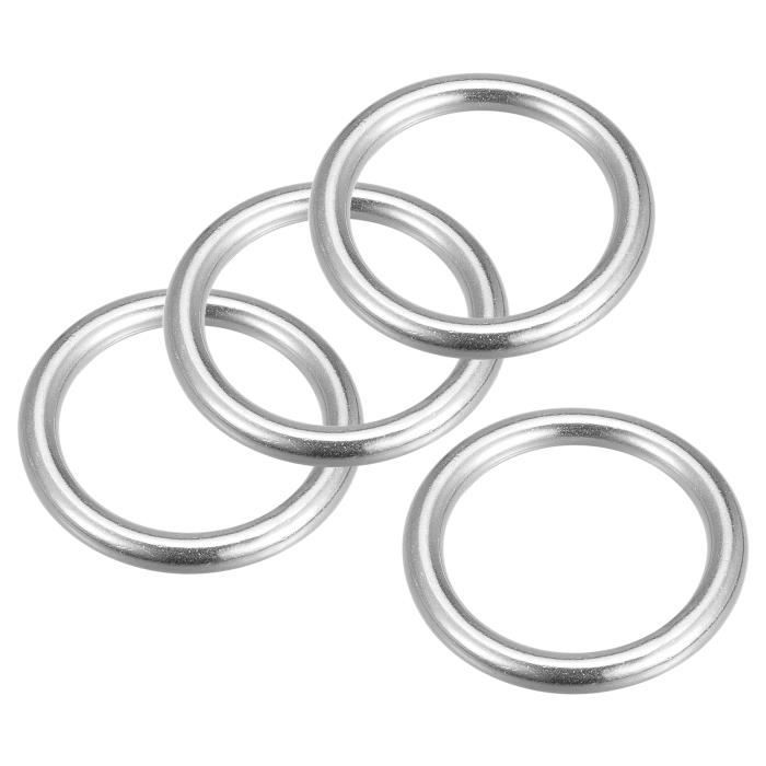 2 Anneaux Soudés Acier Inoxydable 316 - 35mm Diamètre Interne, 5mm Épais - Robuste Et Polyvalent