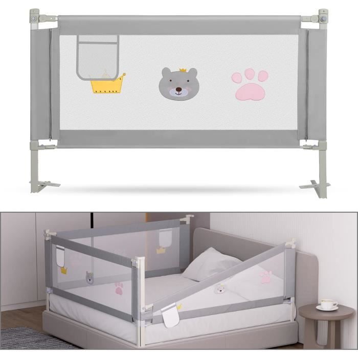 Lits mi-hauteurs 90x190 Gris, lit en hauteur pour enfant
