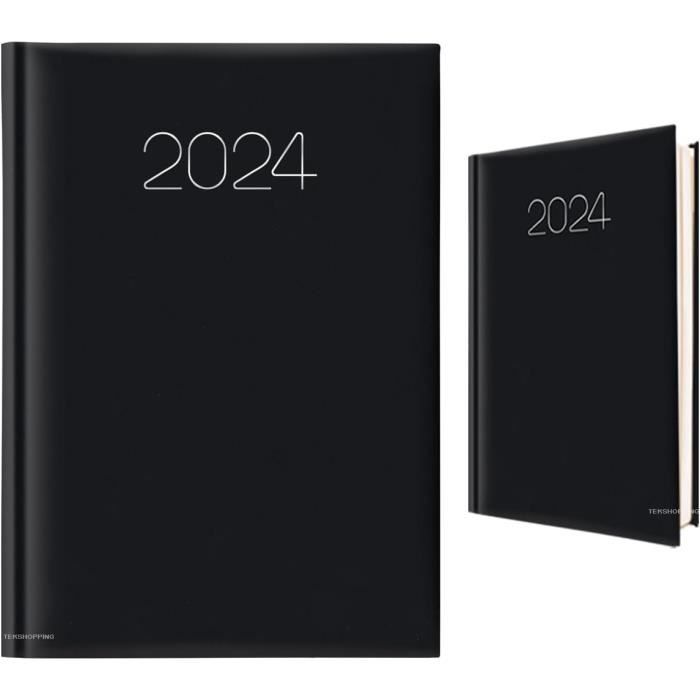 Agenda journalier 2024 sur 12 mois - Format A5 - Un jour par page