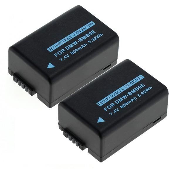 2x Batterie pour Panasonic Lumix DC-FZ82, Lumix DMC-FZ72 -FZ70, DMC ...