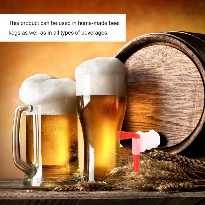 PERA Lot De 4 Robinets De Seau - Plastique Alimentaire - Pour Embouteillage Bière/Soda - Avec Joints