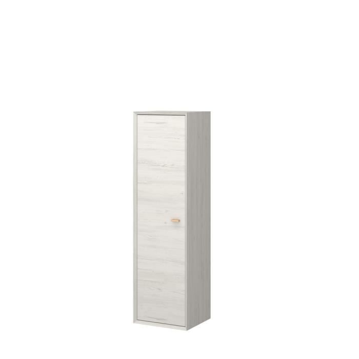 armoire murale verticale catane blanc-chêne - swithome - contemporain - design - meuble de chambre